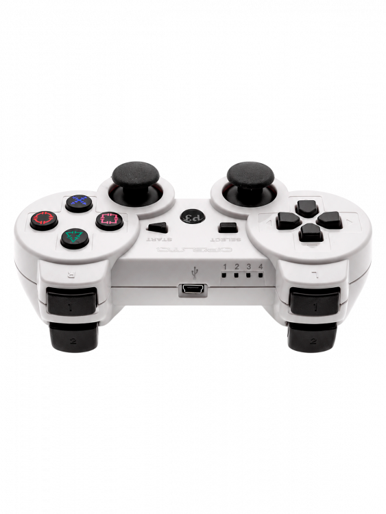 Геймпад беспроводной Bluetooth джойстик для PS3, ПК, Орбита OT-PCG02 Белый
